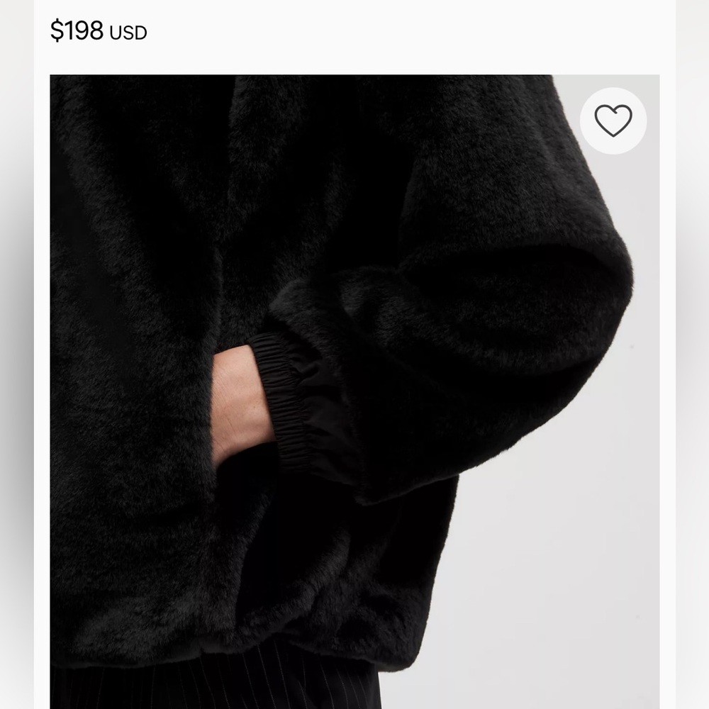 Lululemon Faux Fur Full-Zip Hoodie (M) - Picture 9 of 10